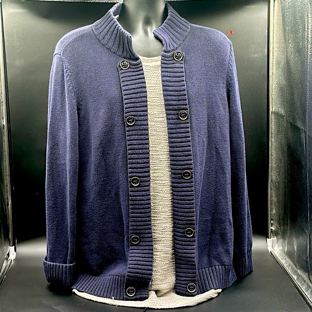 Liz Claiborne bomber style open jacket. Size XL. Men. Navy. Excellent condition!
